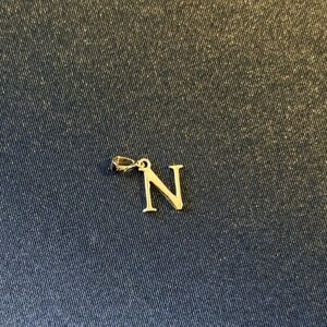 18k Real Gold “N” pendant